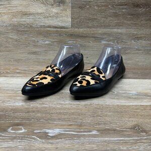 Me Too Alexi Leopard Accent Loafer Women's Size 7.5